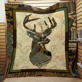 Deer camo quilt All Over Printed