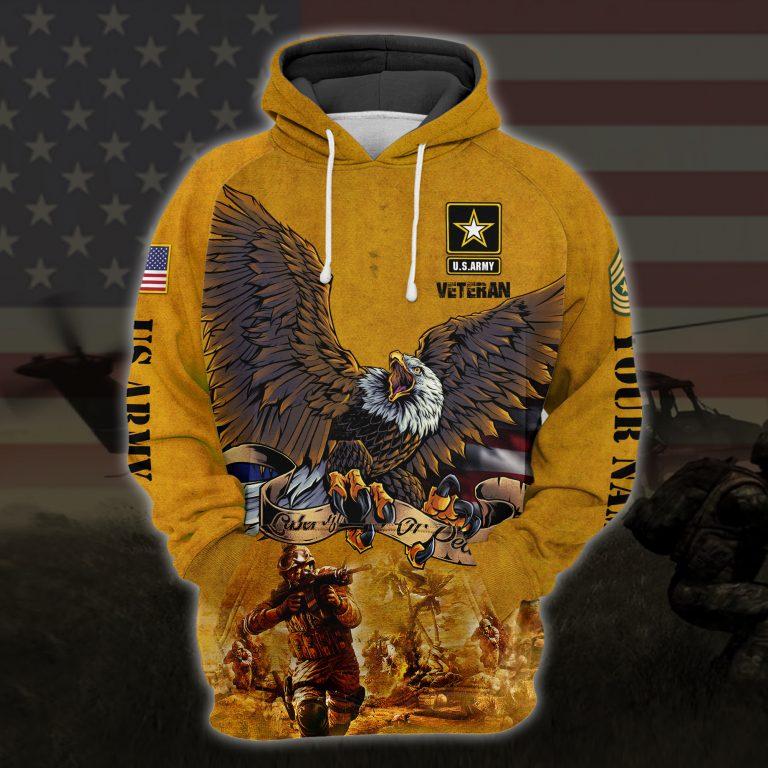 US Army Gift For Military American Eagle Veteran Design 3D Design ...