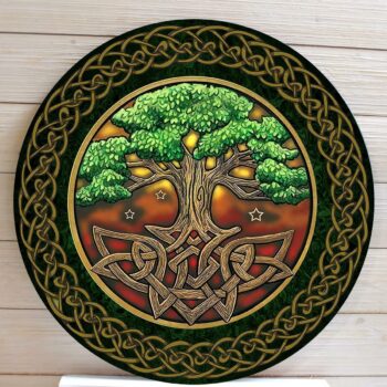 Tree Of Life Celtic Wood Sign, Irish Wood Sign All Over Printed