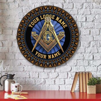 Freemason Metal Sign, Custom Metal Sign, Custom Lodge Name, Lodge Number, Your Name All Over Printed