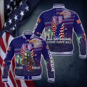 9/11 Memorial 20 Year Anniversary Custom Basseball Jacket