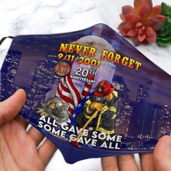 9/11 Memorial Nerver Forget 9-11-2001 20th Anniversary Face Mask