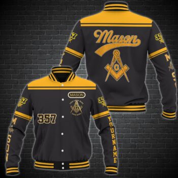 Freemasonry Baseball Jacket 357 Mason Jacket Custom Lodge, Number And Name
