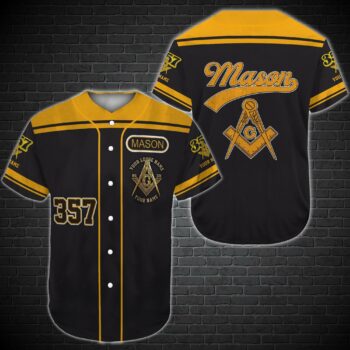 Freemasonry Baseball Shirt Custom Lodge , Number And Name