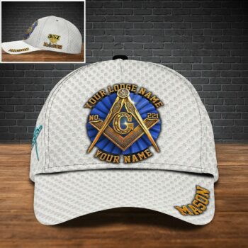 White Freemasonry Cap 357 Mason Custom Cap