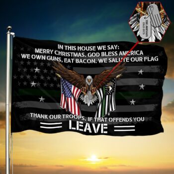 101st Airborne Division Military Veteran Eagle American 3x5ft Flag, Custom Flag All Over Printed