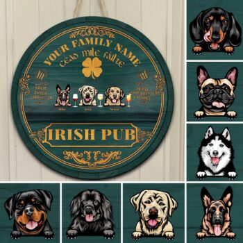 Irish Pub Sign Bar, Dog Bar Wood Sign, Custom Sign, Gifts For St. Patricks Day, St. Patricks Day Gifts