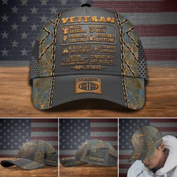 82nd Airborne Veteran Knowledge Cap Custom Cap