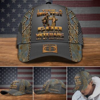 82nd Airborne I Took A DNA Test , GOD Is My Father Cap Custom Cap