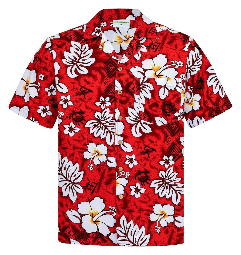 Hawaiian Shirt Classic Flowers For Men, Hawaii Shirt, Button Downs Shirt For Men, Gift For Father,Mens Summer Party Favors